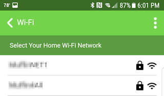 Select wifi network for WeMo.